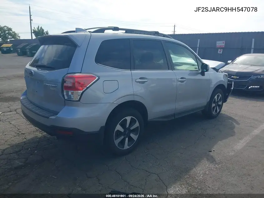 2017 SUBARU FORESTER VIN JF2SJARC9HH547078 — фото 4