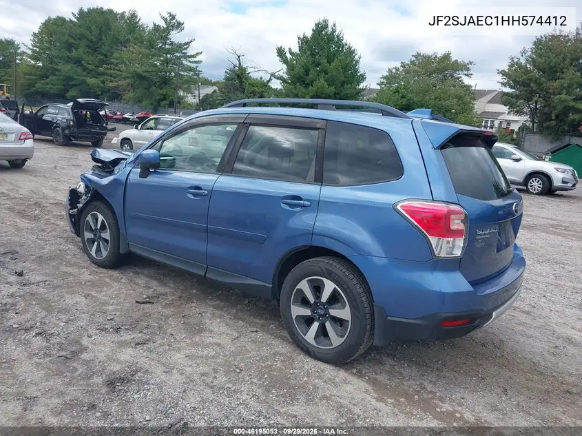 2017 SUBARU FORESTER VIN JF2SJAEC1HH574412 — фото 3