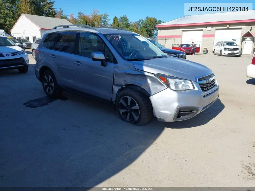 SUBARU FORESTER 2017, VIN JF2SJAGC6HH429184