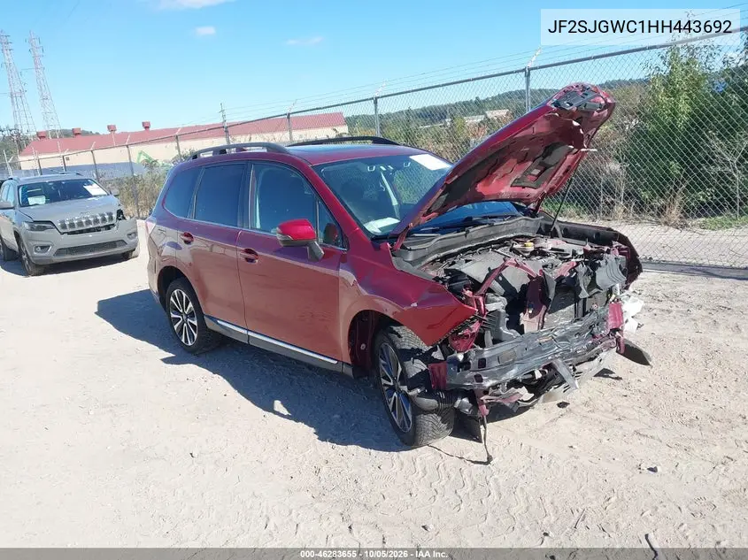 SUBARU FORESTER 2017, VIN JF2SJGWC1HH443692
