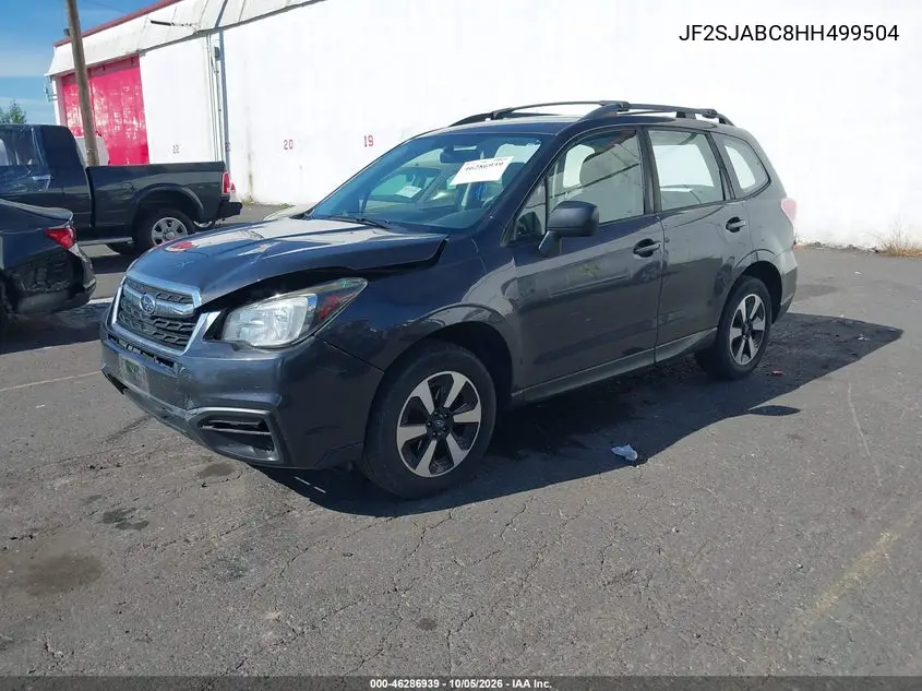 2017 SUBARU FORESTER VIN JF2SJABC8HH499504 — фото 2
