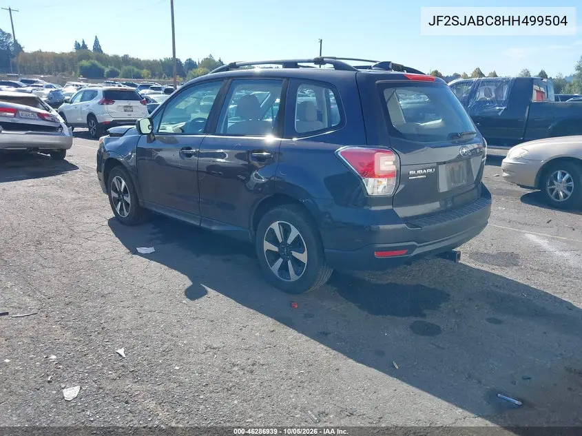 2017 SUBARU FORESTER VIN JF2SJABC8HH499504 — фото 3