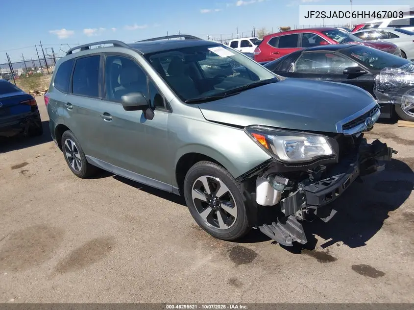 SUBARU FORESTER 2017, VIN JF2SJADC6HH467003