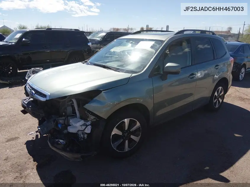 2017 SUBARU FORESTER VIN JF2SJADC6HH467003 — фото 2
