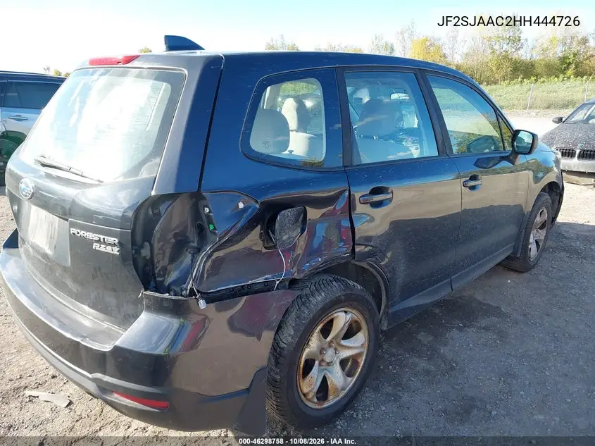 2017 SUBARU FORESTER VIN JF2SJAAC2HH444726 — фото 4