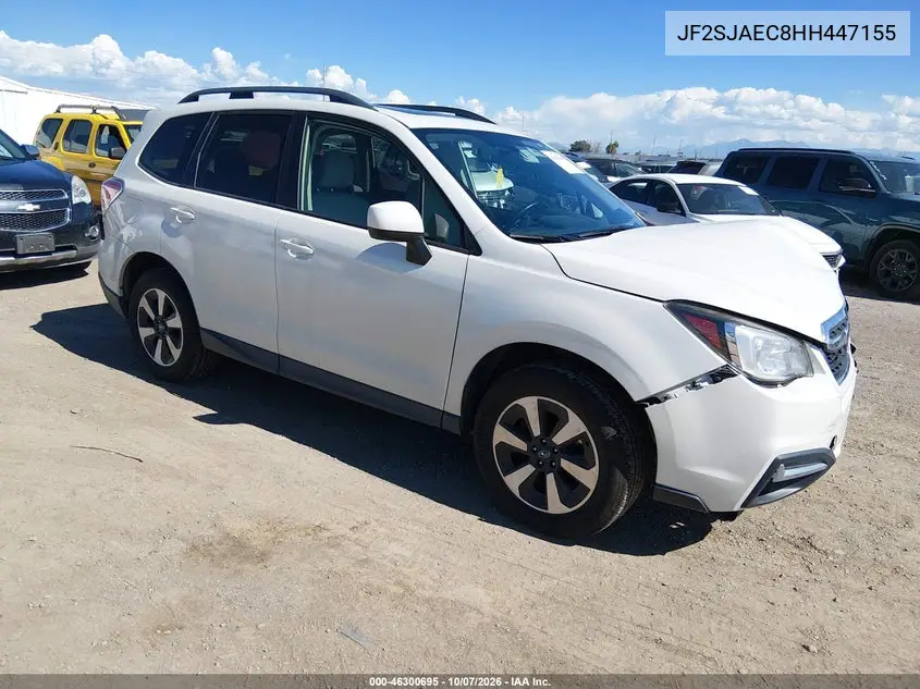 SUBARU FORESTER 2017, VIN JF2SJAEC8HH447155