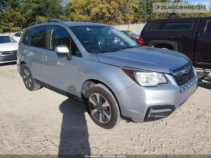 SUBARU FORESTER 2017, VIN JF2SJAGC8HH807215
