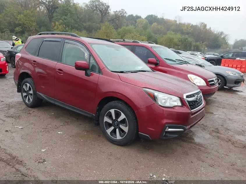 SUBARU FORESTER 2017, VIN JF2SJAGCXHH424912
