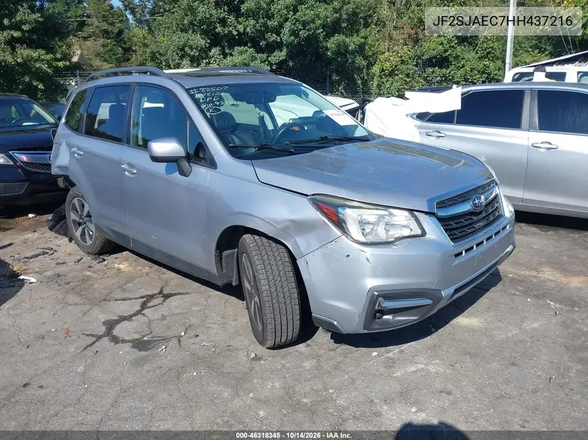 SUBARU FORESTER 2017, VIN JF2SJAEC7HH437216