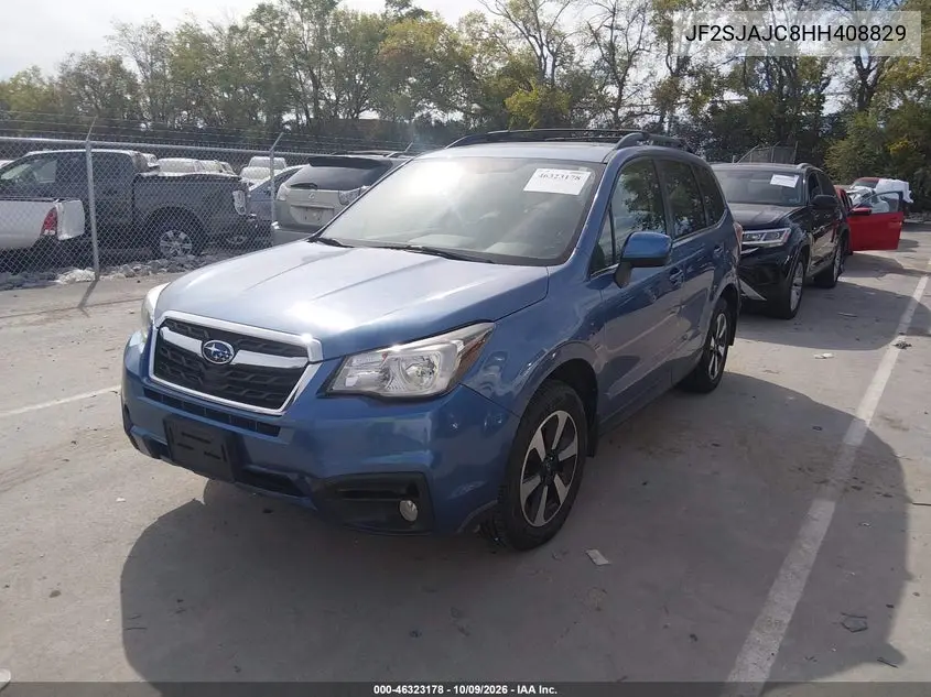 2017 SUBARU FORESTER VIN JF2SJAJC8HH408829 — фото 2