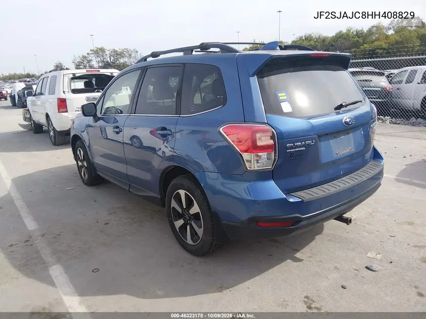 2017 SUBARU FORESTER VIN JF2SJAJC8HH408829 — фото 3