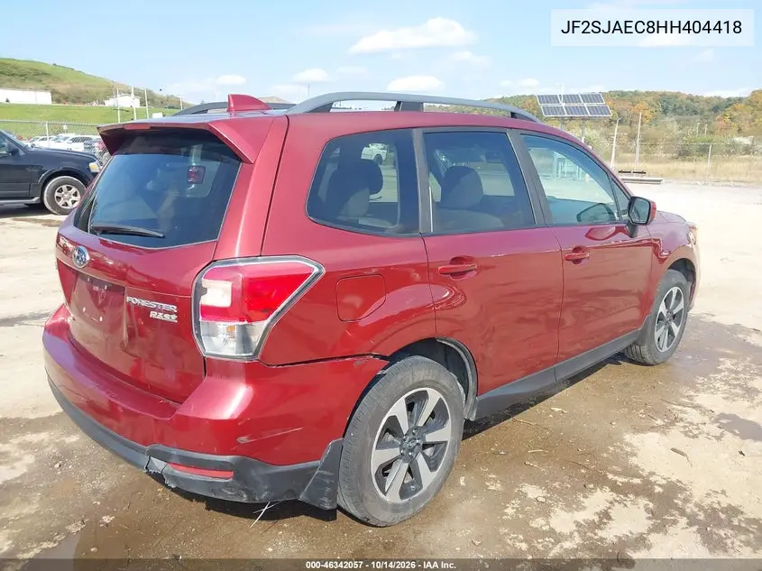 2017 SUBARU FORESTER VIN JF2SJAEC8HH404418 — фото 4