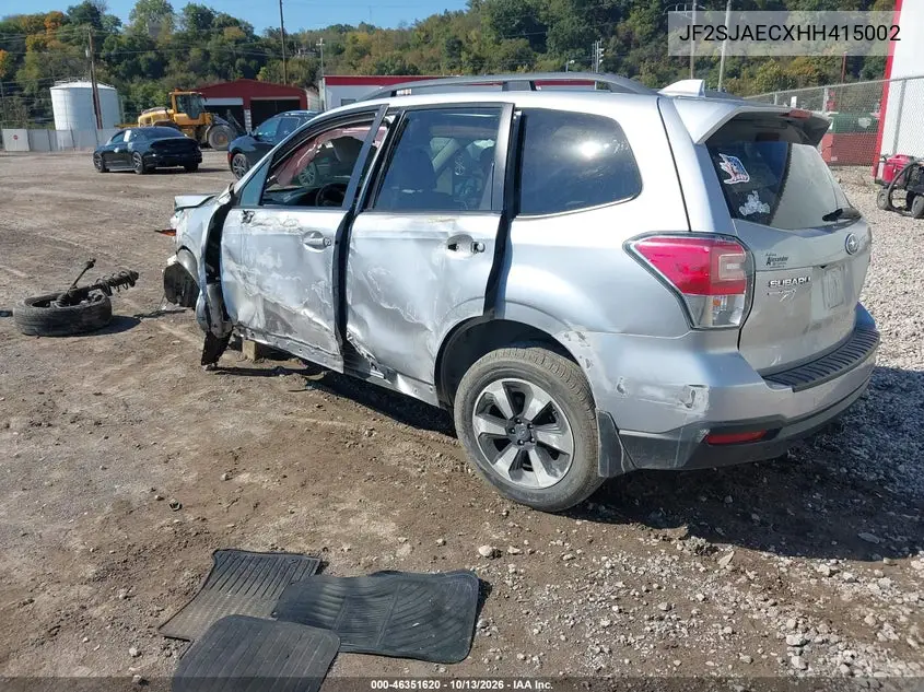 2017 SUBARU FORESTER VIN JF2SJAECXHH415002 — фото 3