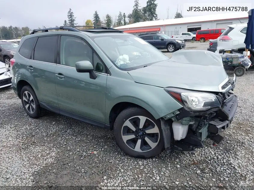 SUBARU FORESTER 2017, VIN JF2SJARC8HH475788