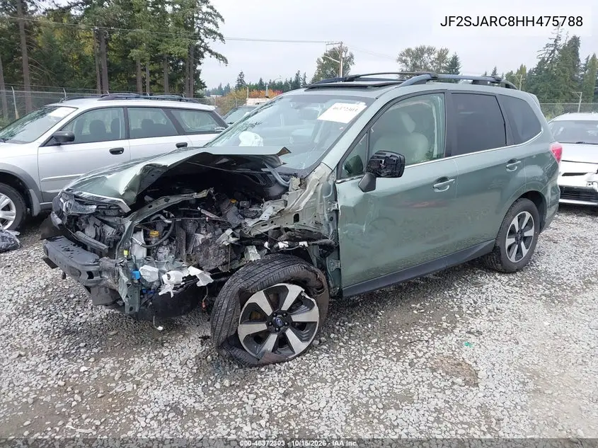 2017 SUBARU FORESTER VIN JF2SJARC8HH475788 — фото 2