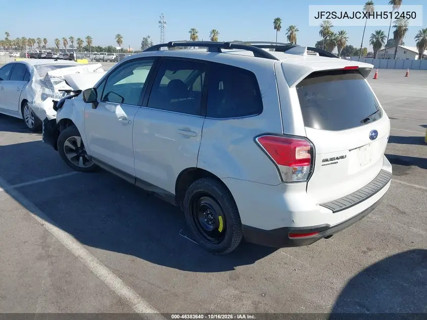 2017 SUBARU FORESTER VIN JF2SJAJCXHH512450 — фото 3