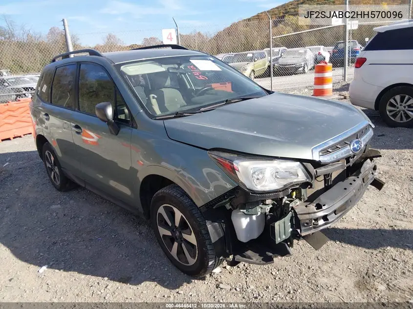 SUBARU FORESTER 2017, VIN JF2SJABC2HH570096