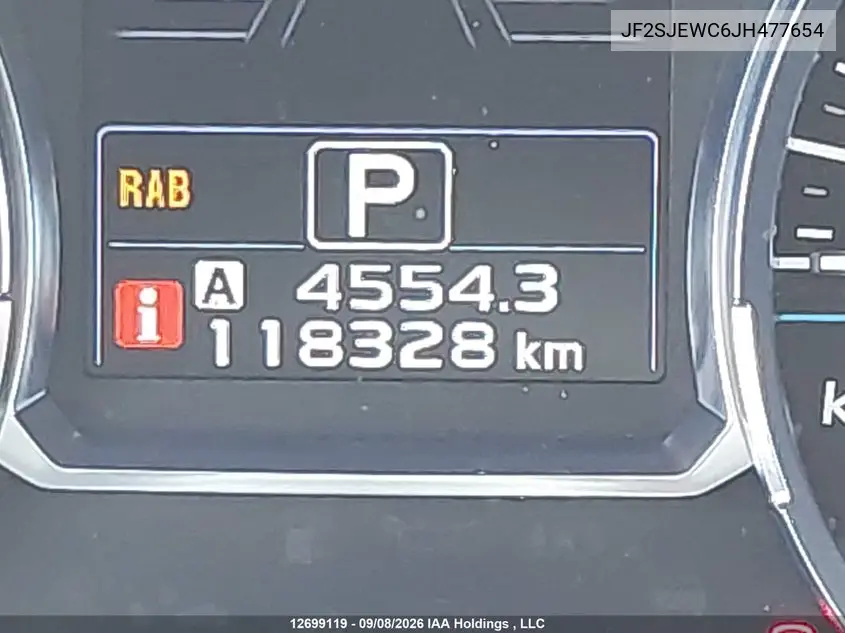 2018 SUBARU FORESTER VIN JF2SJEWC6JH477654 — фото 15