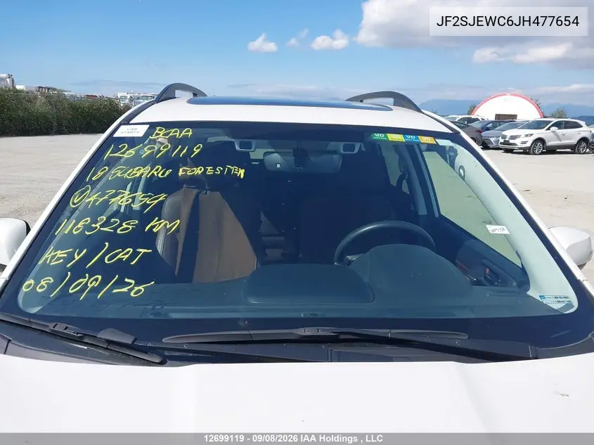 2018 SUBARU FORESTER VIN JF2SJEWC6JH477654 — фото 17