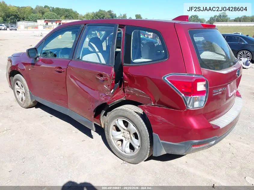 2018 SUBARU FORESTER VIN JF2SJAAC2JG428604 — фото 3
