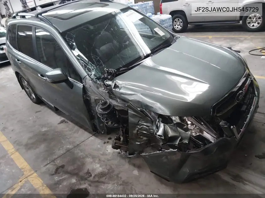 SUBARU FORESTER 2018, VIN JF2SJAWC0JH545729