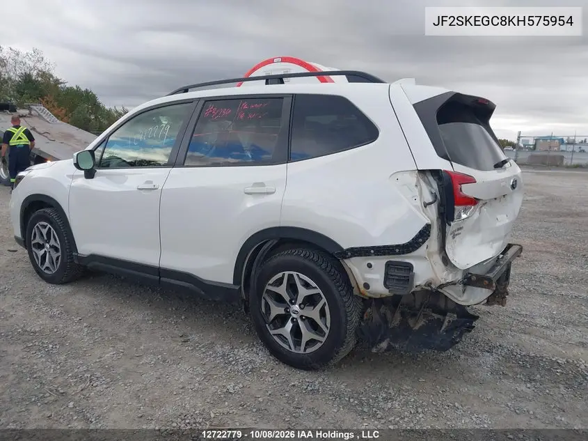 2019 SUBARU FORESTER VIN JF2SKEGC8KH575954 — фото 3