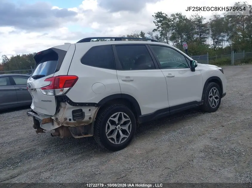 2019 SUBARU FORESTER VIN JF2SKEGC8KH575954 — фото 4