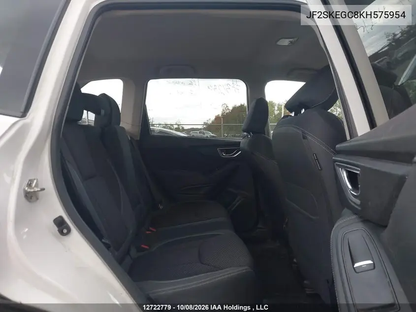 2019 SUBARU FORESTER VIN JF2SKEGC8KH575954 — фото 8