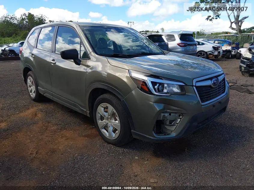 SUBARU FORESTER 2019, VIN JF2SKAAC5KH489907