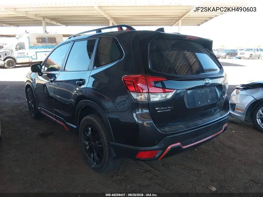 2019 SUBARU FORESTER VIN JF2SKAPC2KH490603 — фото 3