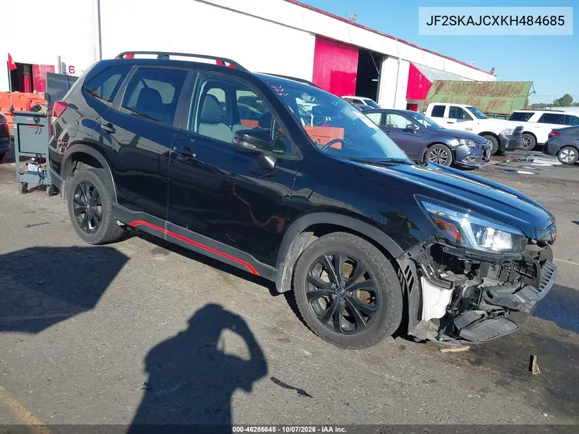 SUBARU FORESTER 2019, VIN JF2SKAJCXKH484685