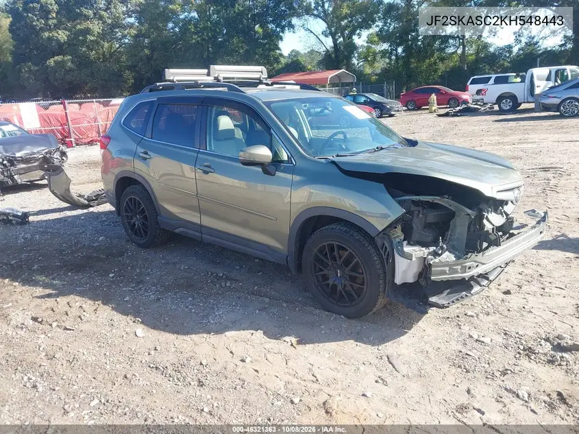 SUBARU FORESTER 2019, VIN JF2SKASC2KH548443