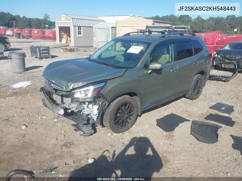 2019 SUBARU FORESTER VIN JF2SKASC2KH548443 — фото 2