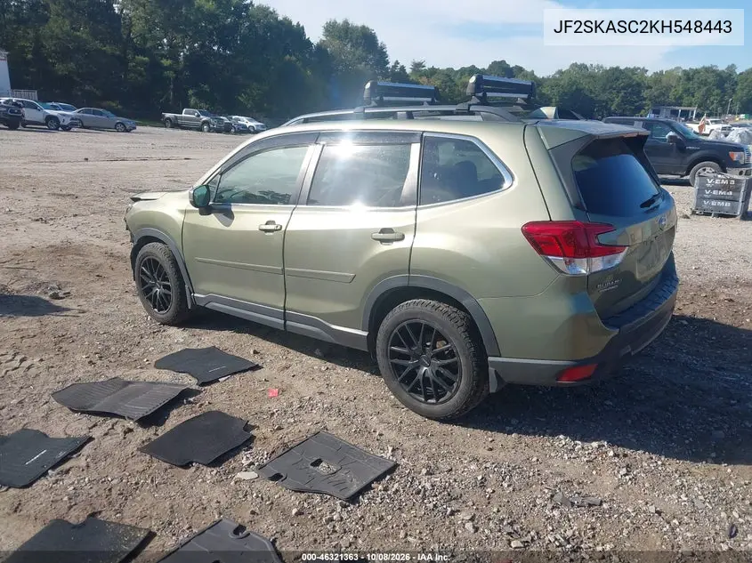 2019 SUBARU FORESTER VIN JF2SKASC2KH548443 — фото 3