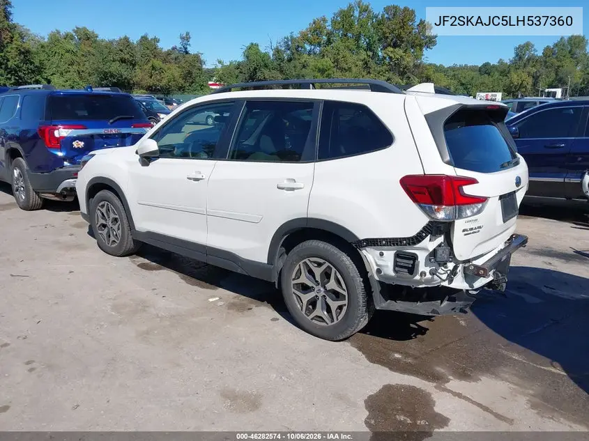 2020 SUBARU FORESTER VIN JF2SKAJC5LH537360 — фото 3