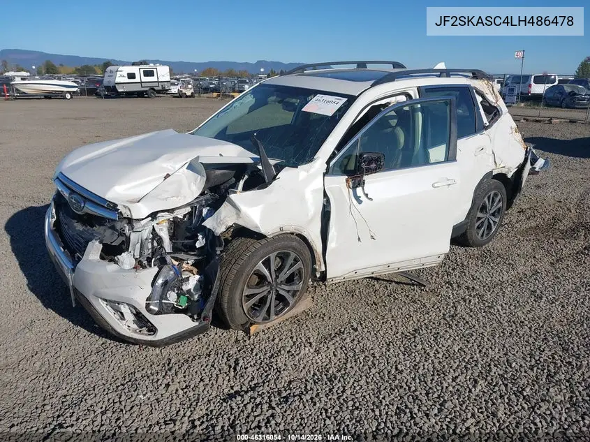 2020 SUBARU FORESTER VIN JF2SKASC4LH486478 — фото 2