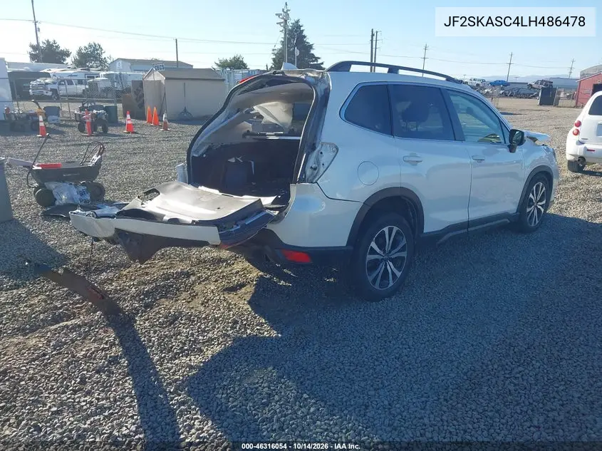 2020 SUBARU FORESTER VIN JF2SKASC4LH486478 — фото 4