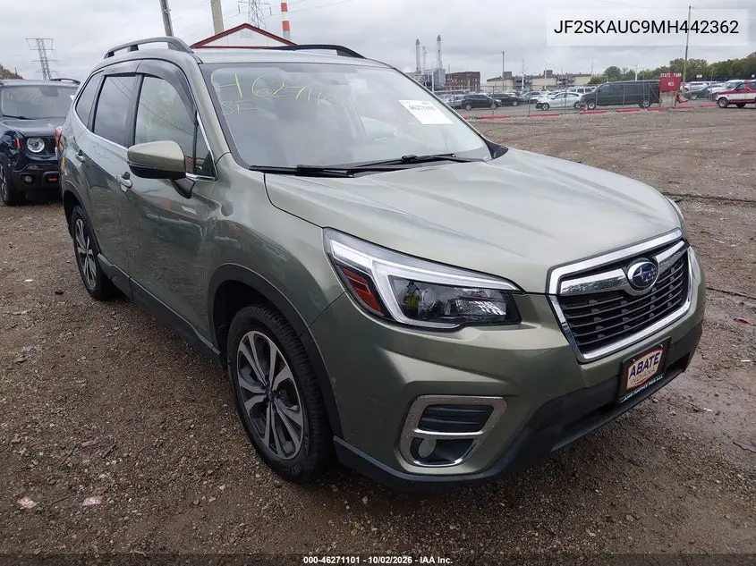 SUBARU FORESTER 2021, VIN JF2SKAUC9MH442362