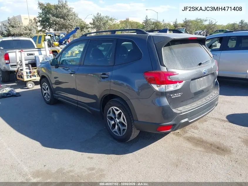 2021 SUBARU FORESTER VIN JF2SKAJC3MH471408 — фото 3