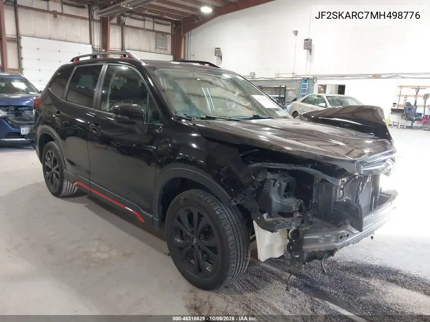 SUBARU FORESTER 2021, VIN JF2SKARC7MH498776