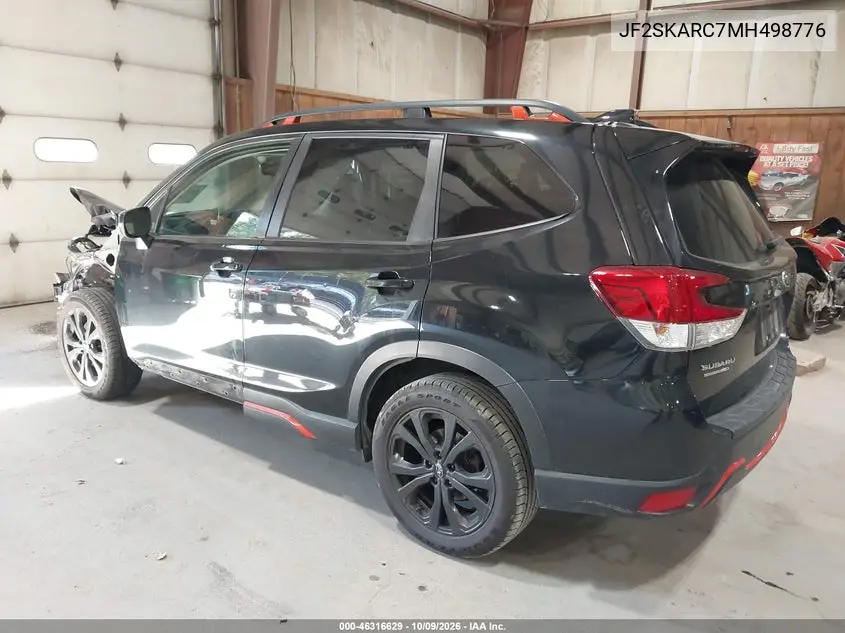 2021 SUBARU FORESTER VIN JF2SKARC7MH498776 — фото 3