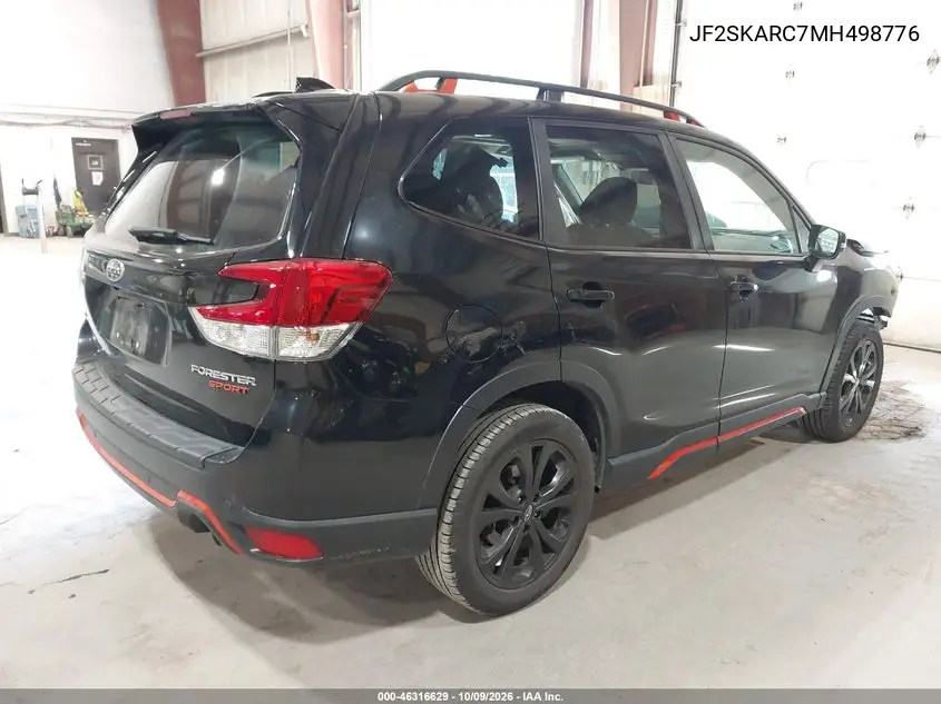 2021 SUBARU FORESTER VIN JF2SKARC7MH498776 — фото 4