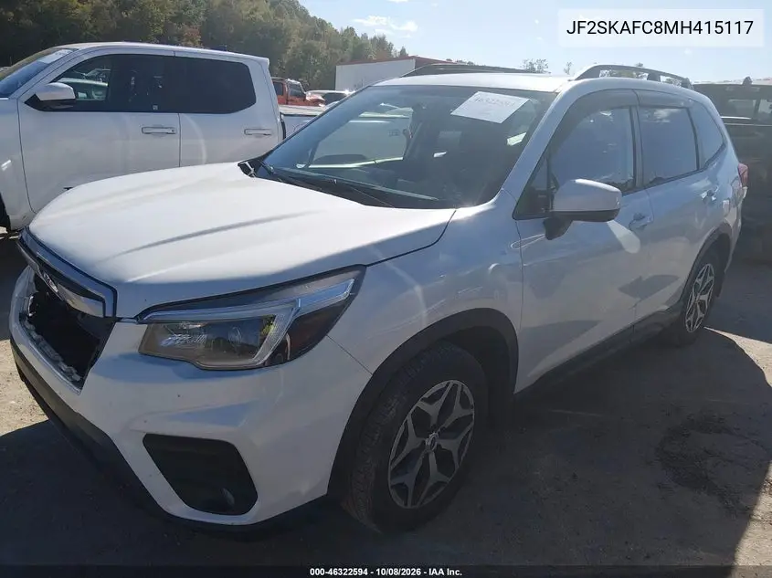 2021 SUBARU FORESTER VIN JF2SKAFC8MH415117 — фото 2