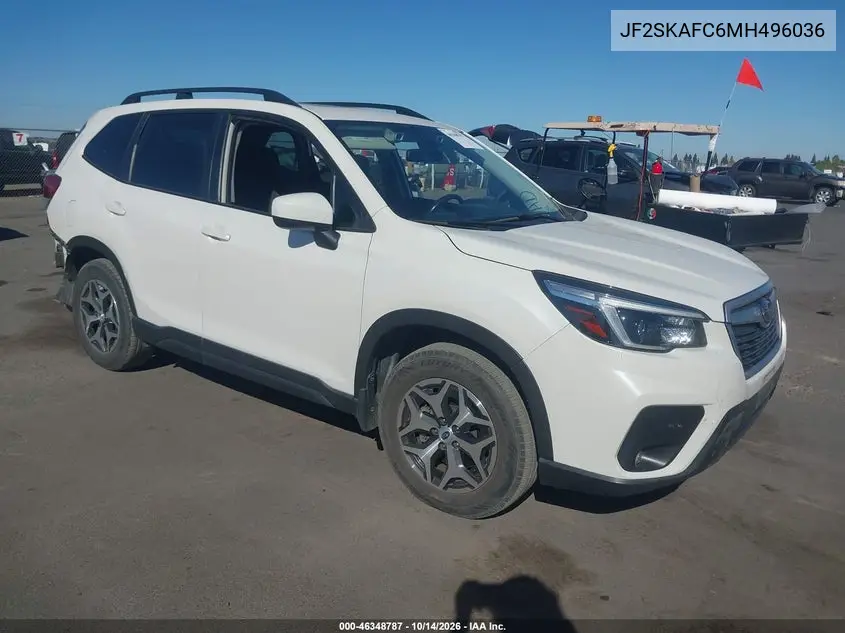 SUBARU FORESTER 2021, VIN JF2SKAFC6MH496036