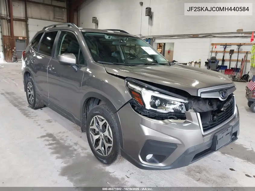 SUBARU FORESTER 2021, VIN JF2SKAJC0MH440584