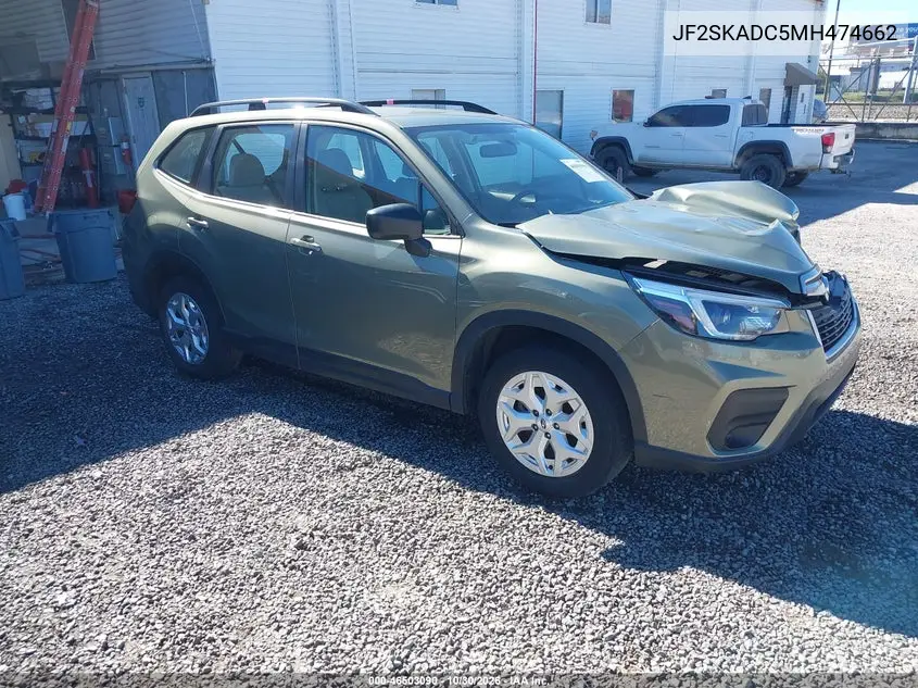 SUBARU FORESTER 2021, VIN JF2SKADC5MH474662