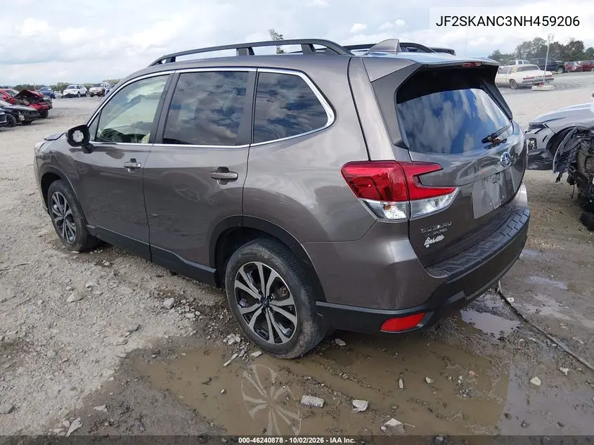 2022 SUBARU FORESTER VIN JF2SKANC3NH459206 — фото 3