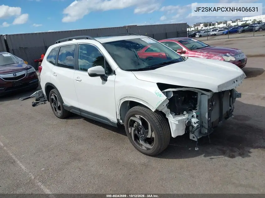 SUBARU FORESTER 2022, VIN JF2SKAPCXNH406631