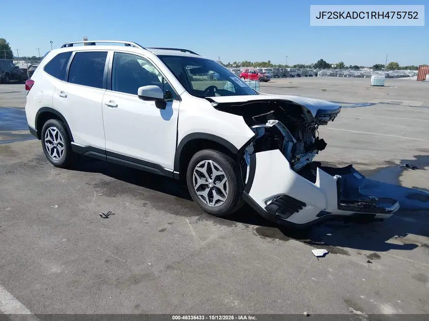 SUBARU FORESTER 2024, VIN JF2SKADC1RH475752