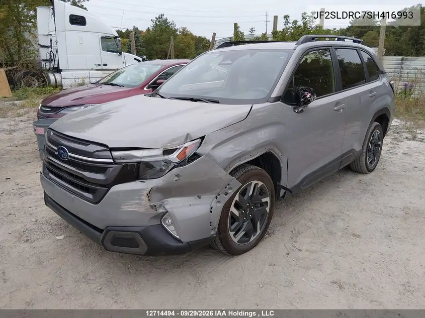 2025 SUBARU FORESTER VIN JF2SLDRC7SH416993 — фото 2